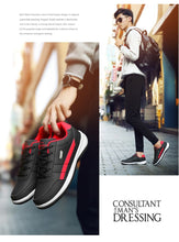 Load image into Gallery viewer, Fashion Sneakers Casual Shoes Breathable Lace up Mens Casual Spring Leather Walking travel flats new - jnpworldwide