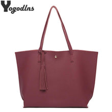 Load image into Gallery viewer, Women Messenger Leather Casual Tassel Handbags Female Designer Bag Vintage Tote Shoulder Quality us - jnpworldwide