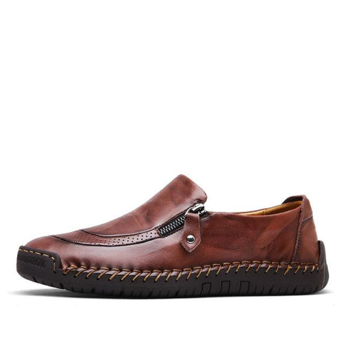 Comfortable Men Casual Shoes Loafers Men Shoes Quality Split Leather Flats Hot Sale Moccasins Size 1 - jnpworldwide