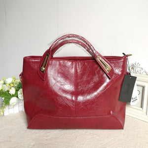 Women Oil Wax Leather Designer Handbags High Quality Shoulder Bags Ladies Fashion PU leather Clutch - jnpworldwide