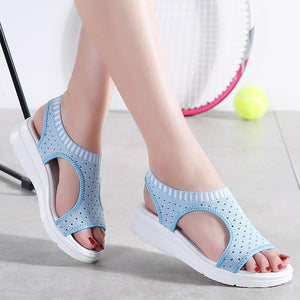 Women Sandals New Female Shoes Summer Wedge Comfortable Sandals Ladies Slip on Flat comfortable us - jnpworldwide