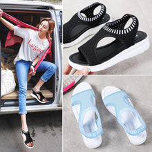 Load image into Gallery viewer, Women Sandals New Female Shoes Summer Wedge Comfortable Sandals Ladies Slip on Flat comfortable us - jnpworldwide