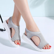 Load image into Gallery viewer, Women Sandals New Female Shoes Summer Wedge Comfortable Sandals Ladies Slip on Flat comfortable us - jnpworldwide