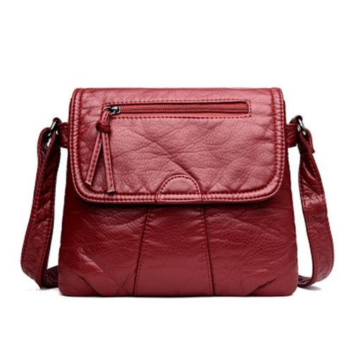 High Quality Black Small Women Messenger Very Soft PU Leather Bag Fashion Female Purses Handbag new - jnpworldwide
