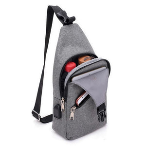 New Men Crossbody Bags Messenger Quality Shoulder Chest USB  Headphone Hole Designer Backpack tote - jnpworldwide