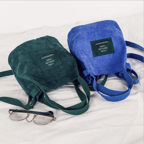 Designer handbags high quality Women Bag Vintage Corduroy  Shoulder New Corduroy Bucket Clutch us - jnpworldwide
