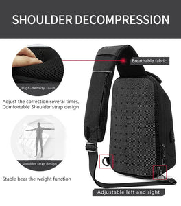Crossbody Bag USB Chest fashion top Designer Messenger Shoulder new Backpack Travel tote men purses - jnpworldwide