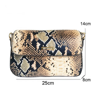 Small Crossbody Bag Women Fashion Snake Leather Shoulder Female Chain Messenger tote Wallet fashion - jnpworldwide