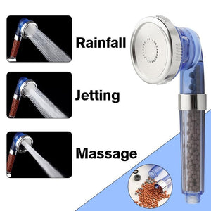 Shower Head Filter Water Negative ion Bathroom Spa Home rain High Pressure Handheld spray strainer - jnpworldwide