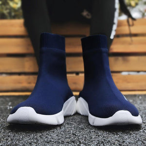 Sneakers Women Men Knit Upper Breathable Sport Shoes Sock Boots High Top Running comfortable flats - jnpworldwide