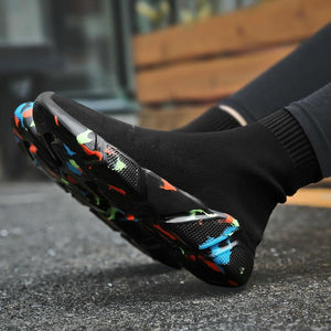 Sneakers Women Men Knit Upper Breathable Sport Shoes Sock Boots High Top Running comfortable flats - jnpworldwide