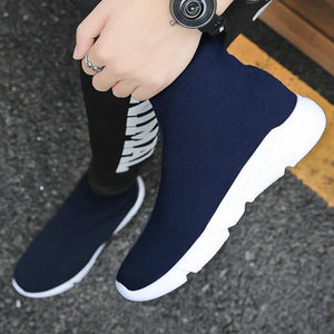 Sneakers Women Men Knit Upper Breathable Sport Shoes Sock Boots High Top Running comfortable flats - jnpworldwide