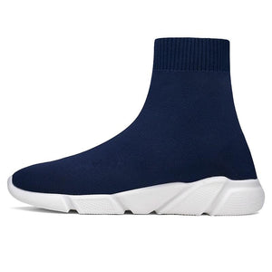 Sneakers Women Men Knit Upper Breathable Sport Shoes Sock Boots High Top Running comfortable flats - jnpworldwide