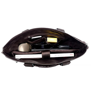Casual Briefcase Business Shoulder Bag Leather Messenger Computer Laptop Handbag Travel waterproof - jnpworldwide
