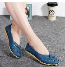 Load image into Gallery viewer, Flats Women comfortable Genuine Leather inserts Shoes Ballet Shoes Female pairs cover over travel 1 - jnpworldwide
