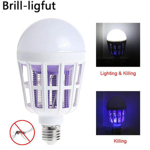 E27 9W 15W LED Lamp 220V Bulb Indoor 2 in 1 Mosquito Killer Bug Insect Light Home Night home office - jnpworldwide