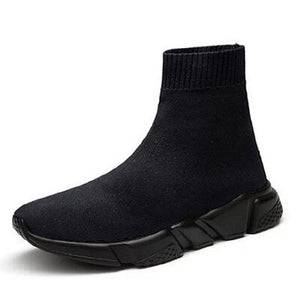 Sneakers Women Men Knit Upper Breathable Sport Shoes Sock Boots High Top Running comfortable flats - jnpworldwide