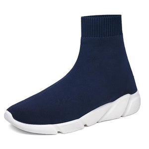 Sneakers Women Men Knit Upper Breathable Sport Shoes Sock Boots High Top Running comfortable flats - jnpworldwide