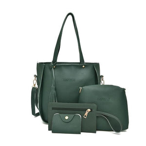 Women Bag Set Top Handle Big Female Handbag Fashion Shoulder Purse Ladies PU Leather Crossbody new - jnpworldwide