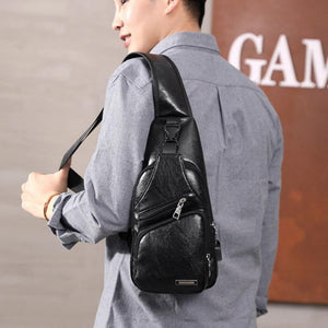 New Men Crossbody Bags Messenger Quality Shoulder Chest USB  Headphone Hole Designer Backpack tote - jnpworldwide