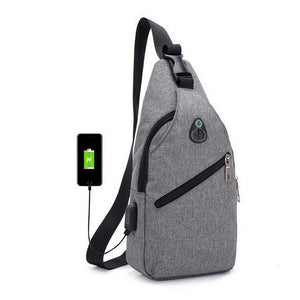 New Men Crossbody Bags Messenger Quality Shoulder Chest USB  Headphone Hole Designer Backpack tote - jnpworldwide