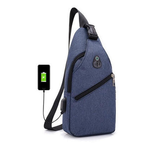 New Men Crossbody Bags Messenger Quality Shoulder Chest USB  Headphone Hole Designer Backpack tote - jnpworldwide