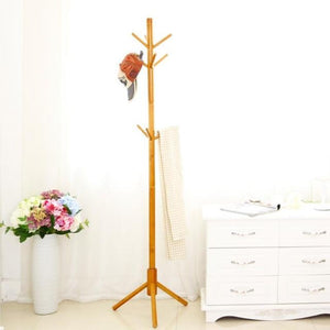 Solid Wood Hanger Floor Standing Coat Rack Creative Home Furniture Clothes Hanging Storage Wood - jnpworldwide