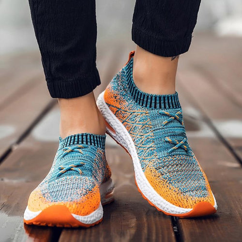Men Shoes Beathable Air Mesh Casual Shoes Slip on Summer Sock Sneakers Tenis Masculino women Plus Size run sport fashion - jnpworldwide