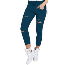 Load image into Gallery viewer, Womens Sexy High Waist jean star slim pants skinny ripped fit new stretch super designer many sizes - jnpworldwide
