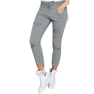 Womens Sexy High Waist jean star slim pants skinny ripped fit new stretch super designer many sizes - jnpworldwide