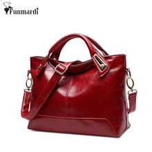 Load image into Gallery viewer, Women Oil Wax Leather Designer Handbags High Quality Shoulder Bags Ladies Fashion PU leather Clutch - jnpworldwide