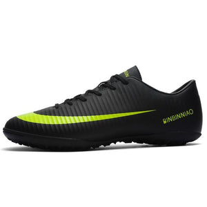 Black Men Soccer Shoes Kids design Cleats Training Football Boots High Ankle Sport Sneakers Size new - jnpworldwide