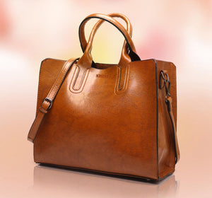 Leather Handbags Big Women Bag High Quality Casual Female Trunk Tote Spanish Brand Shoulder Ladies - jnpworldwide