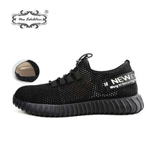 Load image into Gallery viewer, New breathable safety shoes men&#39;s Lightweight summer work sandals Single mesh sneakers comfortable - jnpworldwide