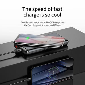 10000mAh Portable QI Wireless Charger Power Bank solar For iPhone Samsung PD+QC3.0 Fast Charging USB - jnpworldwide