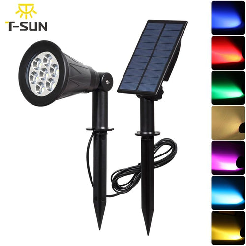 solar light led sensor power Spotlight remove lamp motion outdoor garden path landscape waterproof - jnpworldwide