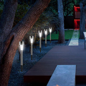 10 pcs Stainless Steel Led Solar Lawn Light Outdoor Power Decking Waterproof Garden Landscape Lamp - jnpworldwide