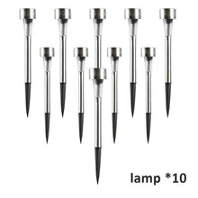 Load image into Gallery viewer, 10 pcs Stainless Steel Led Solar Lawn Light Outdoor Power Decking Waterproof Garden Landscape Lamp - jnpworldwide