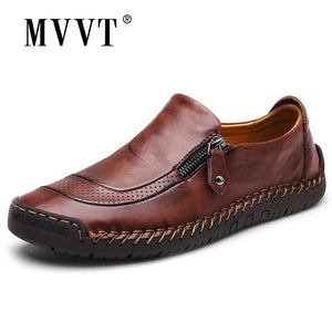 Comfortable Men Casual Shoes Loafers Men Shoes Quality Split Leather Flats Hot Sale Moccasins Size 1 - jnpworldwide