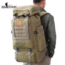Load image into Gallery viewer, 60L Large Military Bag Canvas Backpack Tactical Bags Camping Hiking Army Travel Molle Men Outdoor - jnpworldwide