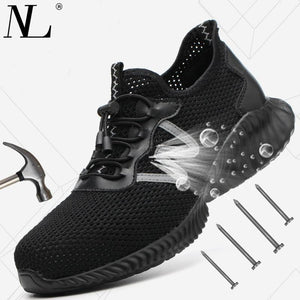 Mens Steel Toe Work Safety Boots Shoes Breathable Non-slip Construction Casual Protective flats us - jnpworldwide