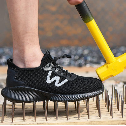 Mens Steel Toe Work Safety Boots Shoes Breathable Non-slip Construction Casual Protective flats us - jnpworldwide