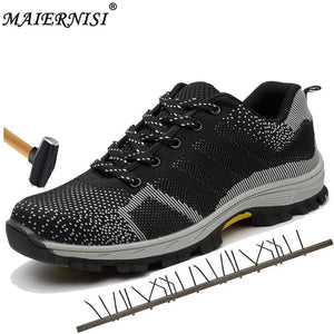Shoes Safety New Plus Size Outdoor Steel Toe Cap Protective Men Work Breathable flats comfortable - jnpworldwide