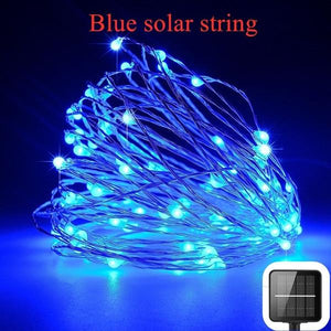 LED Outdoor Solar Lamp String Lights Fairy Holiday Christmas Party Garland Garden Waterproof wall - jnpworldwide