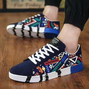 Men Shoes Casual Canvas Fashion Lightweight Lace Up Sneakers Summer Breathable Flats Male Footwear - jnpworldwide