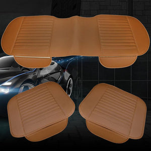 Universal Auto Chair Cushion Mat Breathable PU Leather Pad Car Front Rear Back Seat Cover Cushion - jnpworldwide