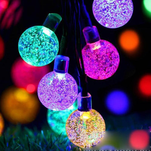 Led Solar Lamps Ball Waterproof Colorful Fairy Outdoor Light Garden Christmas Party Decor String us - jnpworldwide