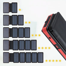 Load image into Gallery viewer, Solar Power Bank Outdoor Fold Waterproof Solar Charger Portable Qi Wireless LED 20000mAh for Phones - jnpworldwide