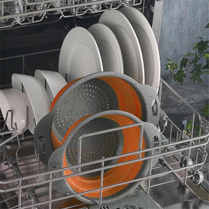 Silicone Circular Square Drain Basket Folding Washing Fruit Home Kitchen Eco Friendly Vegetable us - jnpworldwide