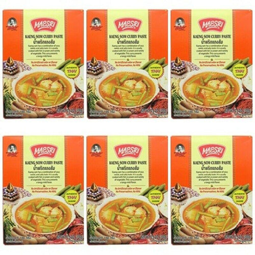 Kaeng som curry paste maesri Thai food flavor no MSG cook mix meat vegetable oz to sale shop trade - jnpworldwide